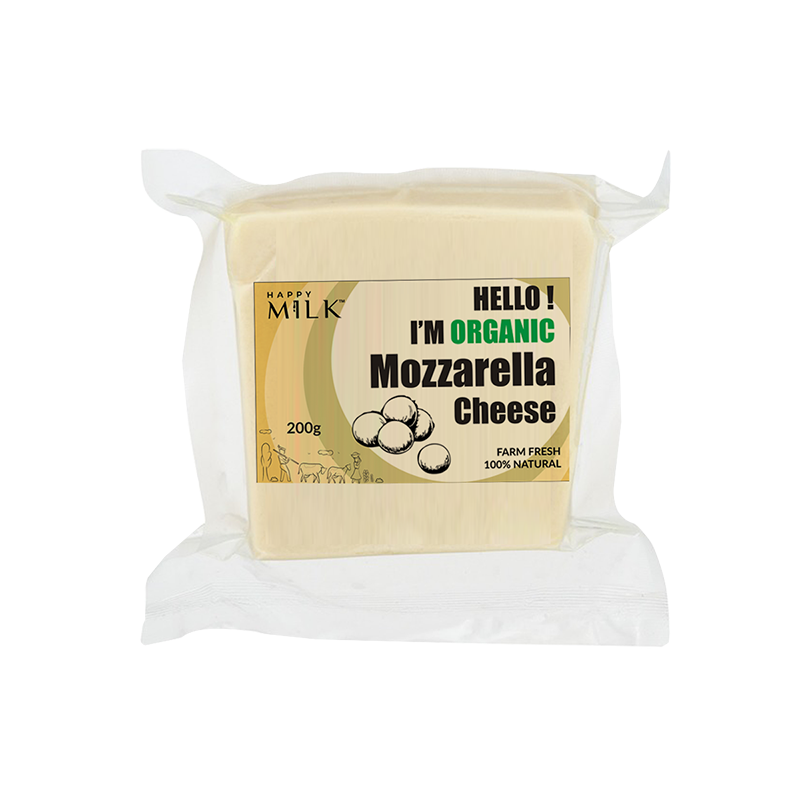 Happy Milk Organic Mozzarella Cheese 200 Gm - Earth Box